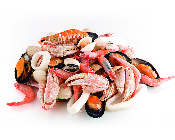 Paella preparation 100% seafood