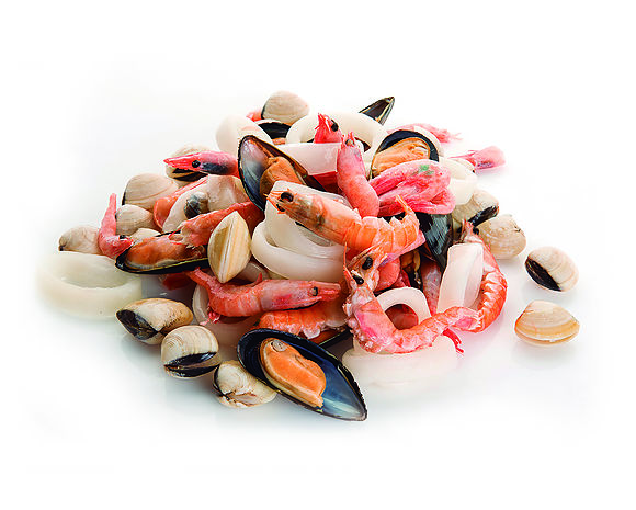 Preparato per paella con frutti di mare e molluschi
