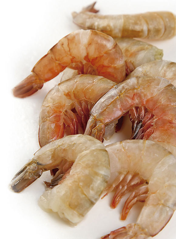 Brown shrimps tails skin on